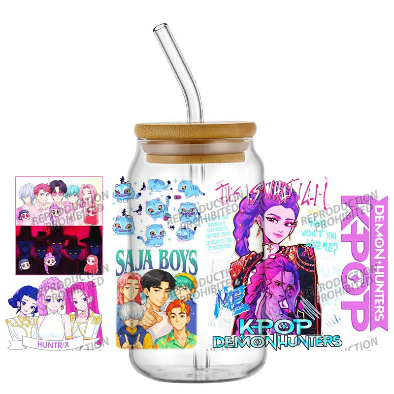 Saja Boys K-POP Team UV DTF Cu - Rdta Tank Glass recension och pris